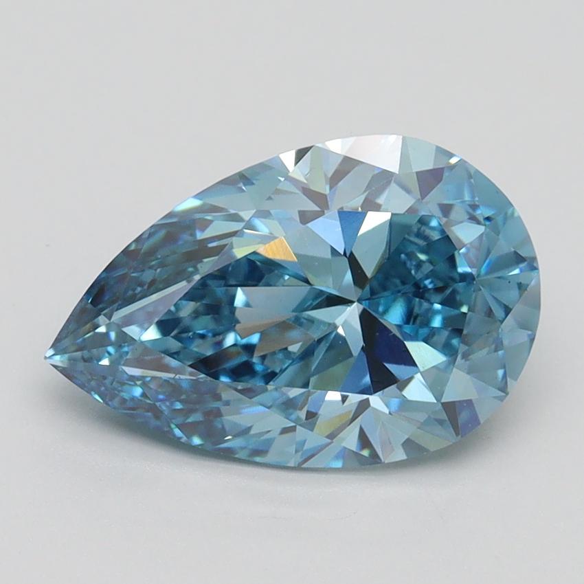 2.49 Ct. Fancy Vivid Blue Pear Lab Grown Diamond