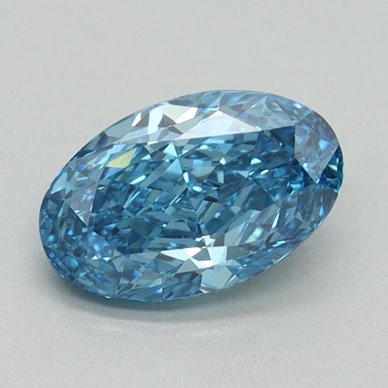 1.01 Ct. Fancy Vivid Blue Oval Lab Grown Diamond