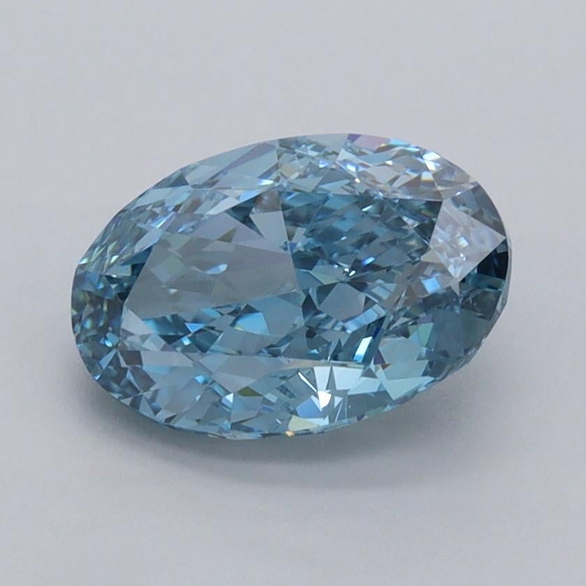 1.58 Ct. Fancy Vivid  Blue Oval Lab Grown Diamond