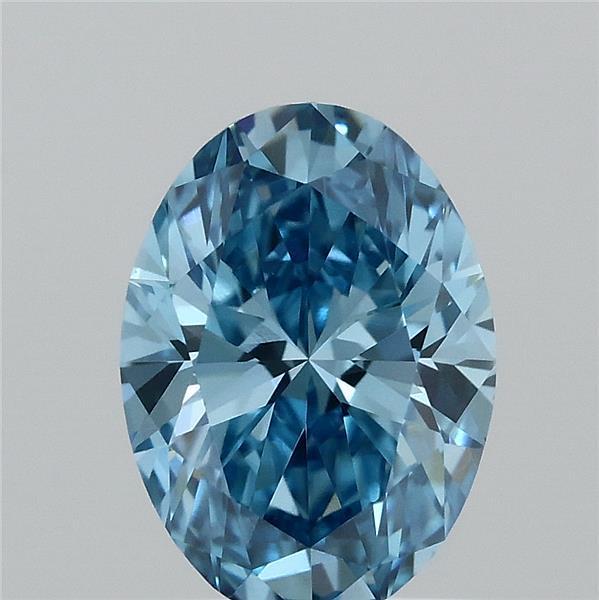 1.00 Ct. Fancy Vivid  Blue Oval Lab Grown Diamond