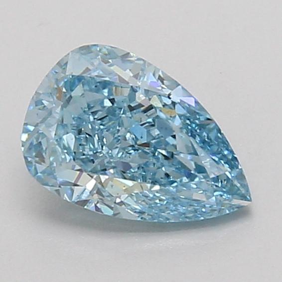1.26 Ct. Fancy Vivid Blue Pear Lab Grown Diamond