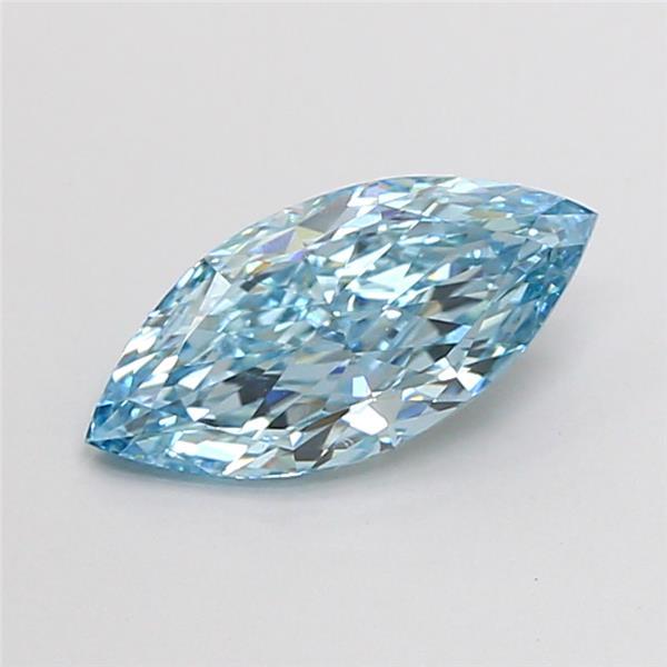 1.13 Ct. Fancy Vivid  Blue Marquise Lab Grown Diamond