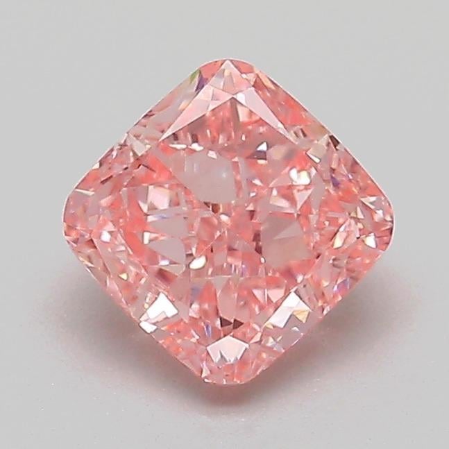 1.03 Ct. Fancy Vivid  Pink Cushion Lab Grown Diamond