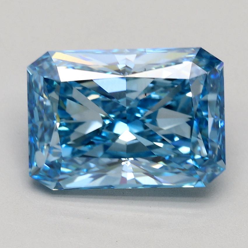 3.08 Ct. Fancy Vivid Blue Radiant Lab Grown Diamond