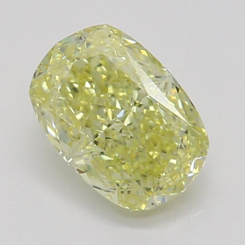 0.58 Ct. Fancy Yellow Cushion Diamond