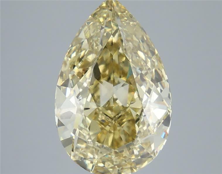 5.55 Ct. Fancy Yellow Pear Lab Grown Diamond