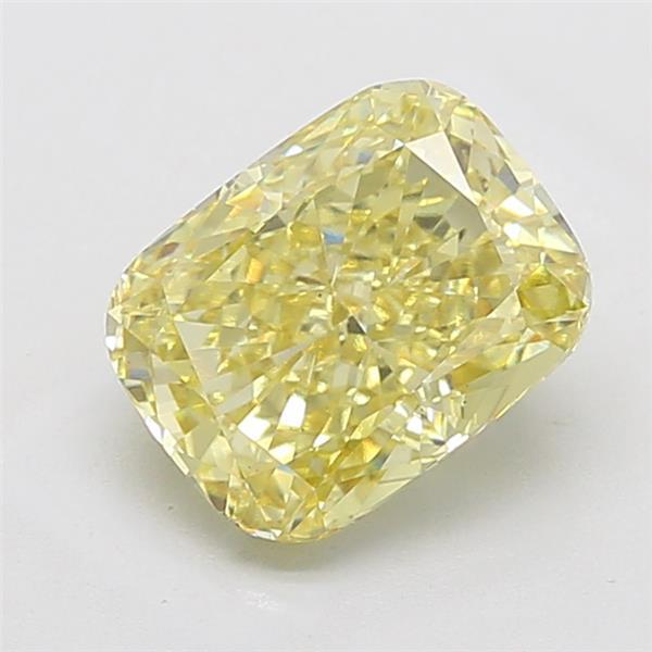 4.03 Ct. Fancy Intense Yellow Cushion Lab Grown Diamond