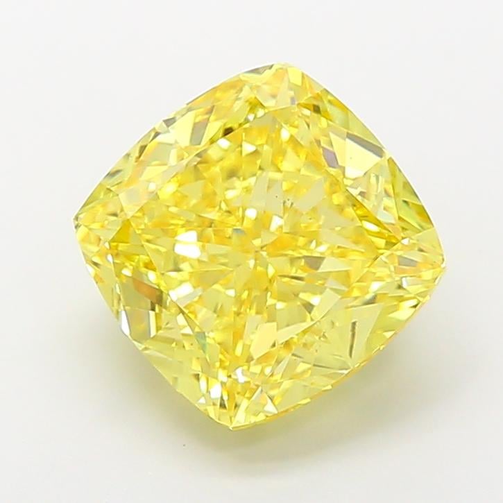 6.52 Ct. Fancy Yellow Cushion Lab Grown Diamond