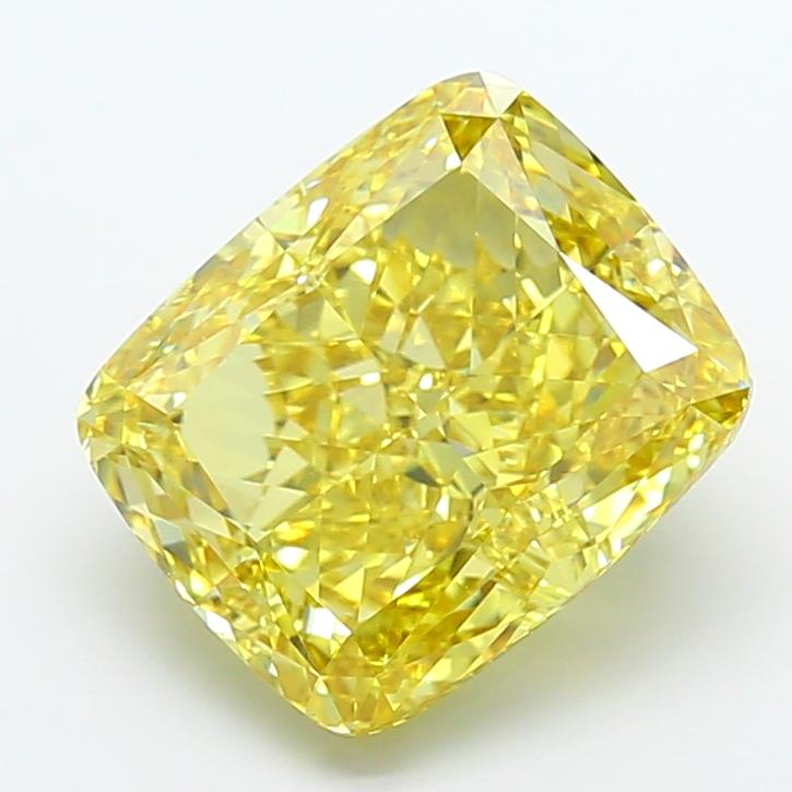 10.05 Ct. Fancy Vivid Yellow Cushion Lab Grown Diamond