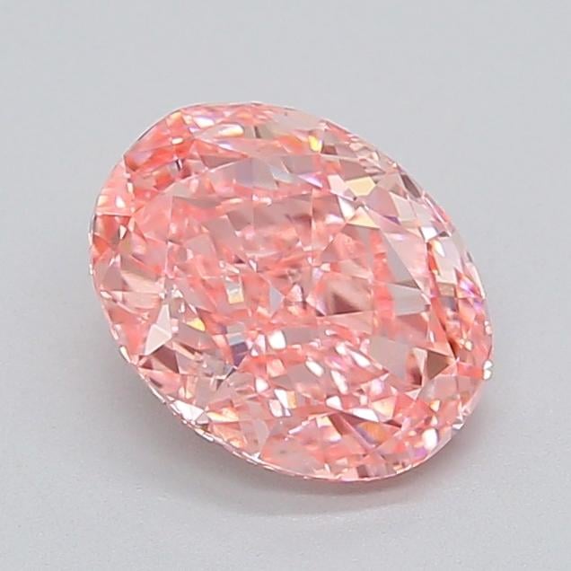 2.04 Ct. Fancy Vivid  Pink Oval Lab Grown Diamond