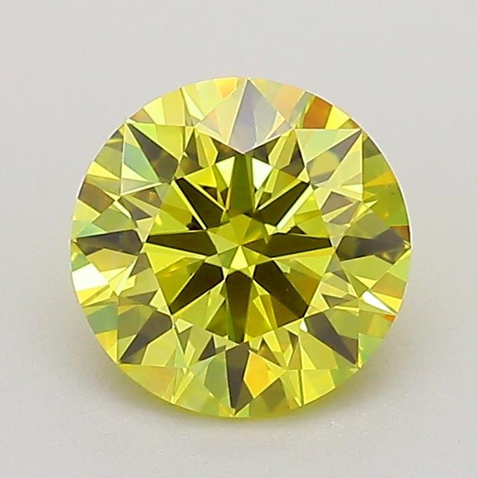 1.21 Ct. Fancy Intense  Yellow Round Lab Grown Diamond
