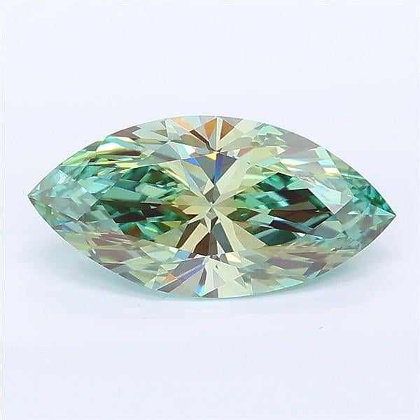 1.59 Ct. Fancy Vivid Green Marquise Lab Grown Diamond