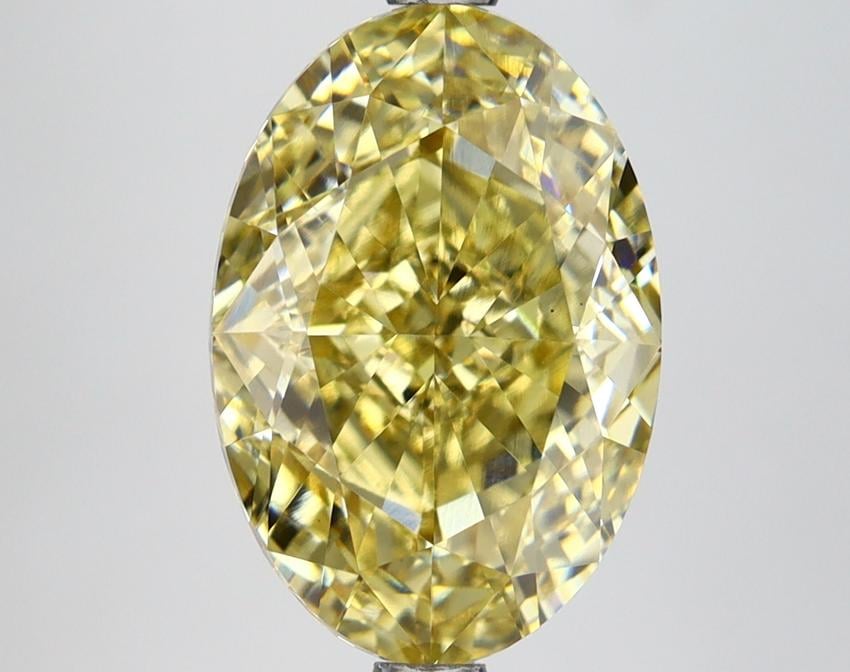 4.62 Ct. Fancy Intense Yellow Oval Lab Grown Diamond