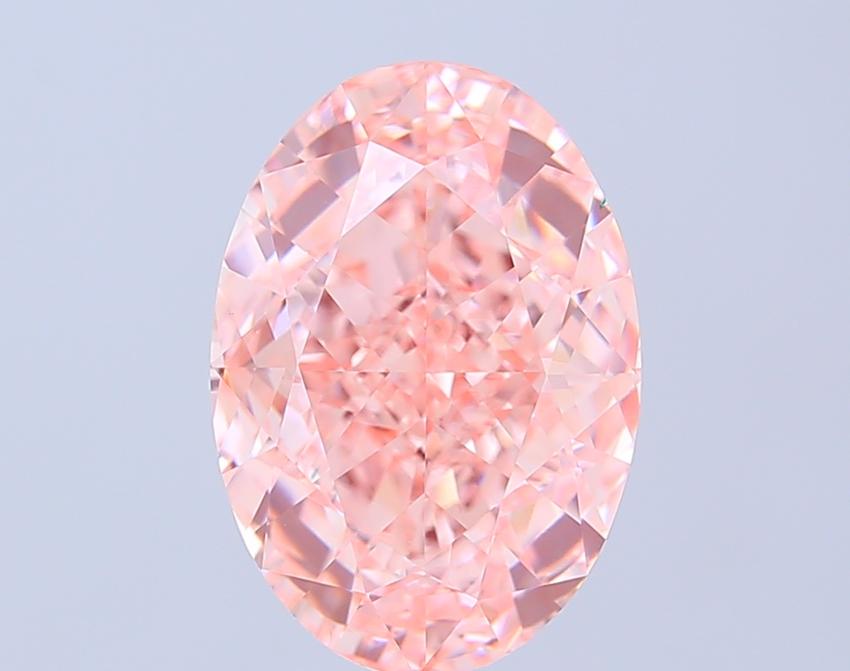 6.07 Ct. Fancy Pink Oval Lab Grown Diamond