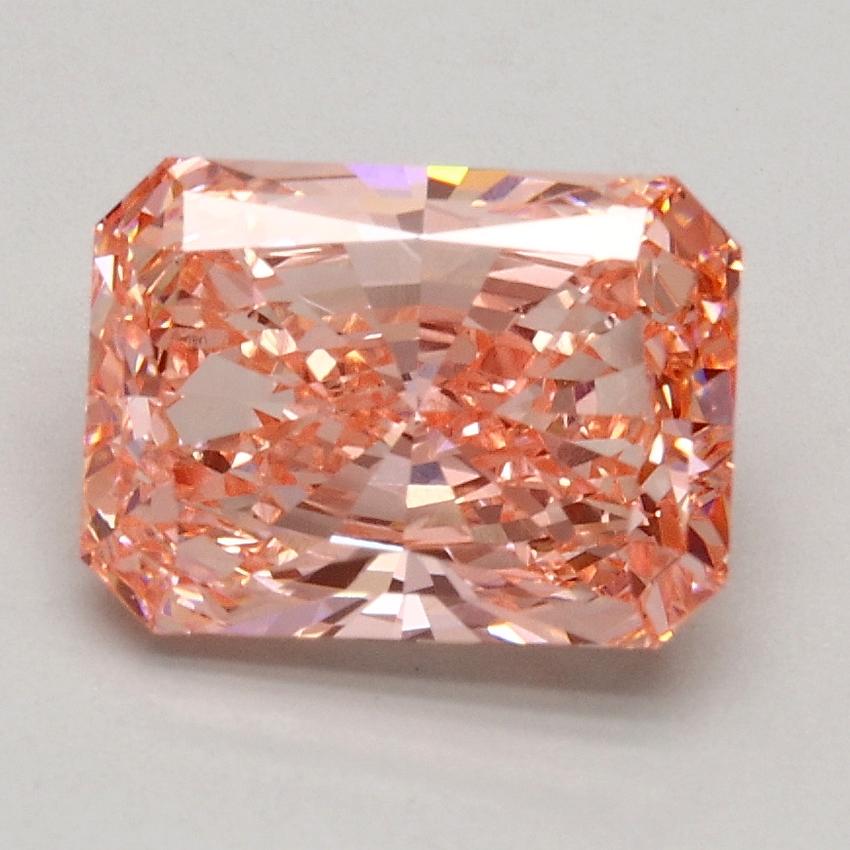 1.79 Ct. Fancy Intense Pink Radiant Lab Grown Diamond
