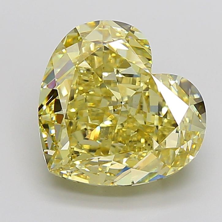 13.62 Ct. Fancy Intense Yellow Heart Lab Grown Diamond