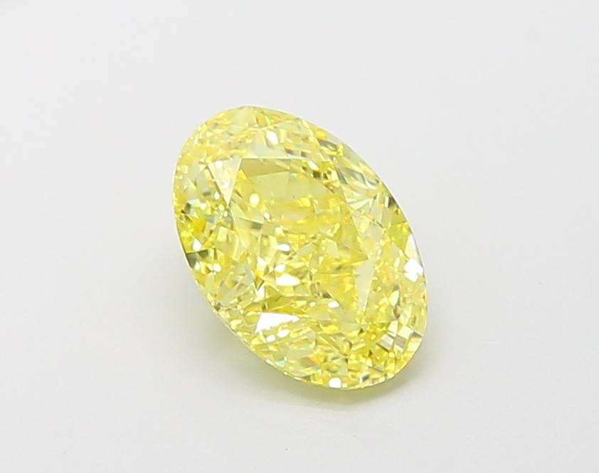 1.39 Ct. Fancy Vivid Yellow Oval Lab Grown Diamond