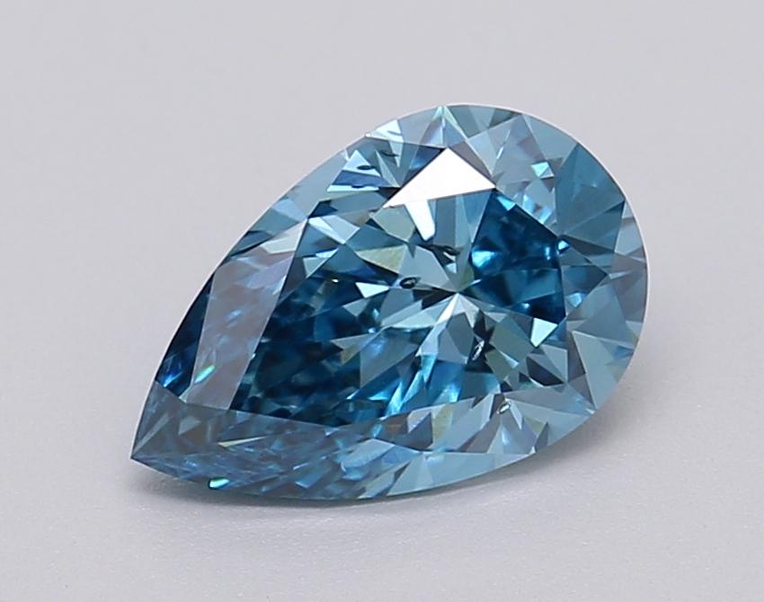 1.03 Ct. Fancy Vivid Blue Pear Lab Grown Diamond