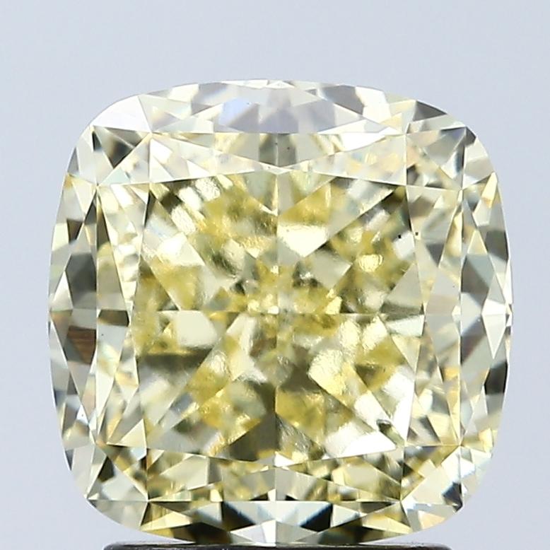 3.11 Ct. Fancy Intense Yellow Cushion Lab Grown Diamond