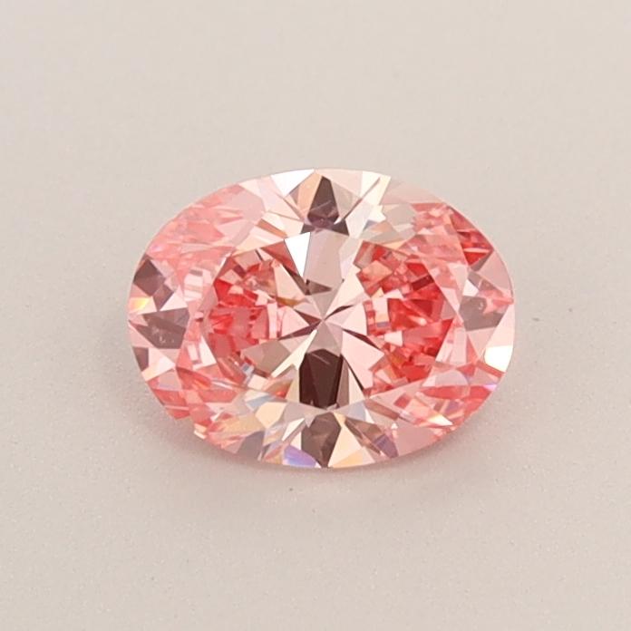 0.55 Ct. Fancy Vivid  Pink Oval Lab Grown Diamond