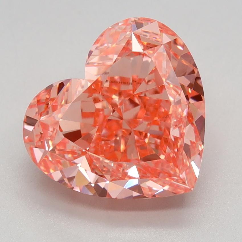 2.53 Ct. Fancy Vivid Pink Heart Lab Grown Diamond