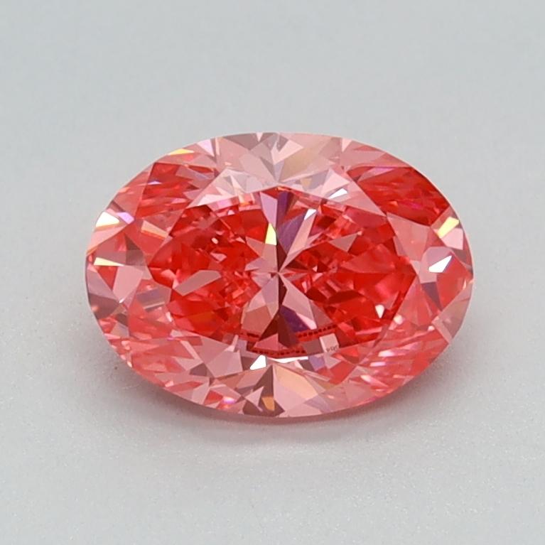 0.82 Ct. Fancy Vivid Pink Oval Lab Grown Diamond
