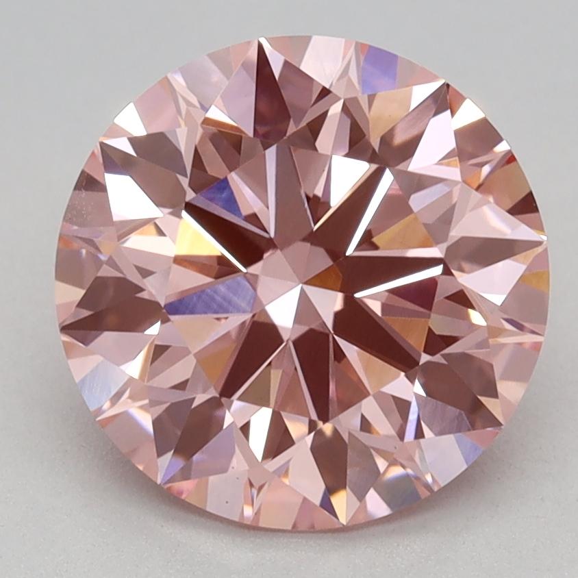 2.30 Ct. Fancy Vivid Pink Round Lab Grown Diamond