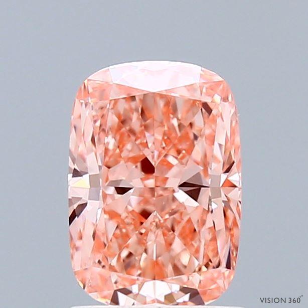 1.25 Ct. Fancy Vivid Pink Cushion Lab Grown Diamond