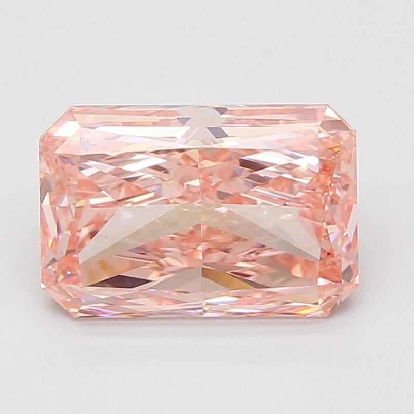 3.42 Ct. Fancy Vivid Pink Radiant Lab Grown Diamond
