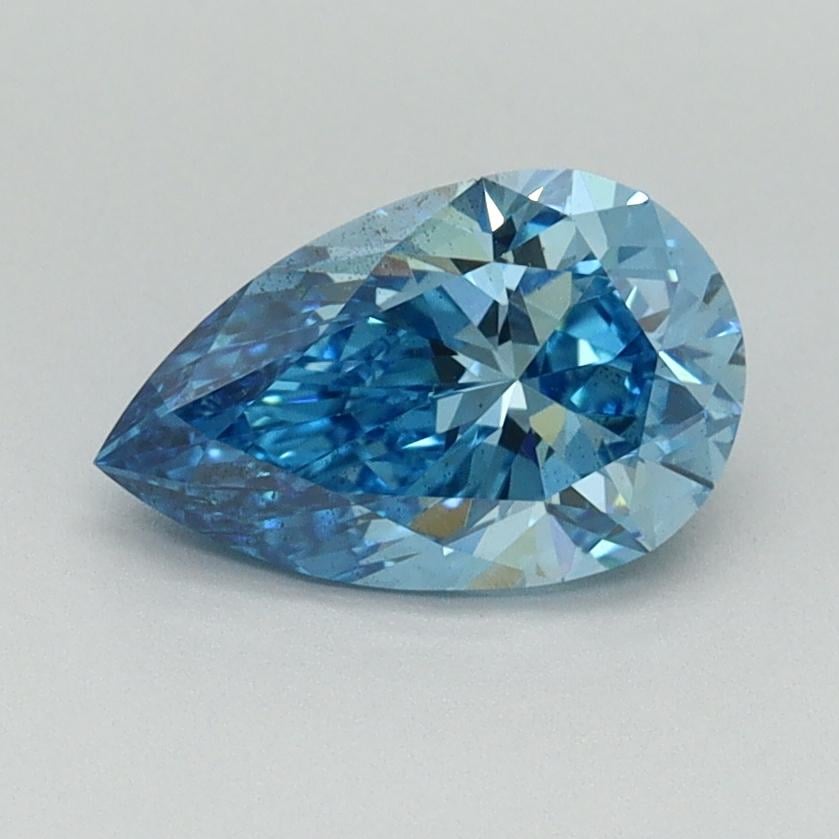 1.03 Ct. Fancy Vivid Blue Pear Lab Grown Diamond