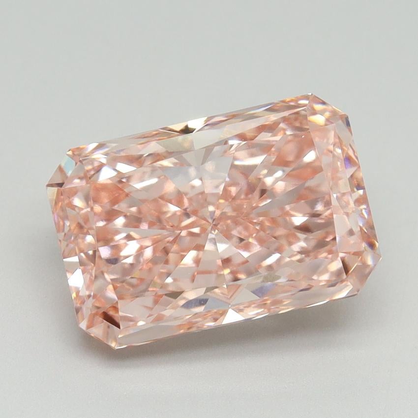 5.05 Ct. Fancy Vivid Pink Radiant Lab Grown Diamond
