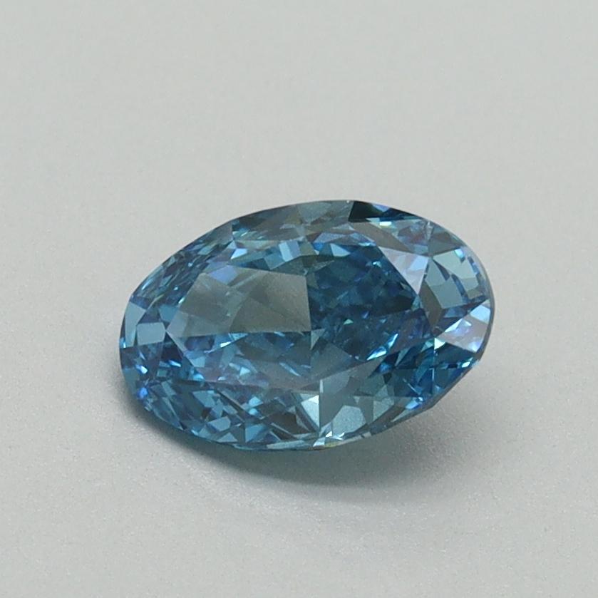 0.76 Ct. Fancy Vivid Blue Oval Lab Grown Diamond