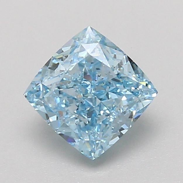 1.52 Ct. Fancy Vivid Blue Cushion Lab Grown Diamond