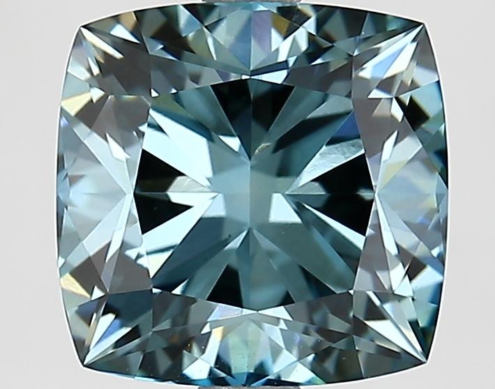2.55 Ct. Fancy Vivid Blue Cushion Lab Grown Diamond