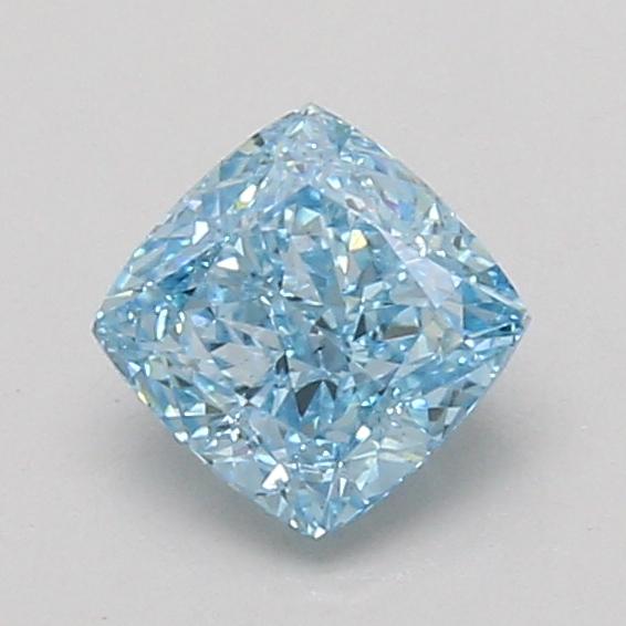 1.02 Ct. Fancy Vivid Blue Cushion Lab Grown Diamond