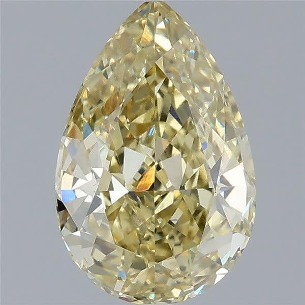 2.04 Ct. Fancy Intense Yellow Pear Lab Grown Diamond