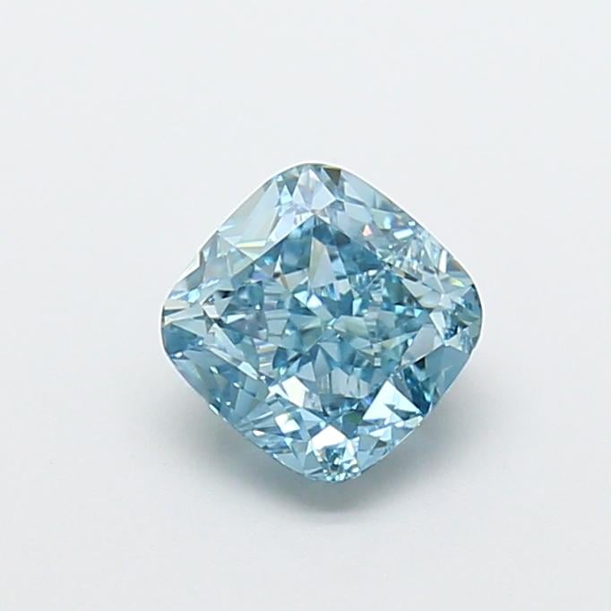 1.58 Ct. Fancy Vivid Blue Cushion Lab Grown Diamond