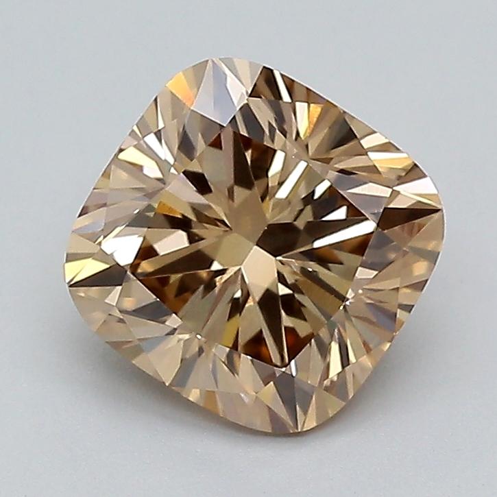 1.52 Ct. Fancy Light  Brown Cushion Lab Grown Diamond
