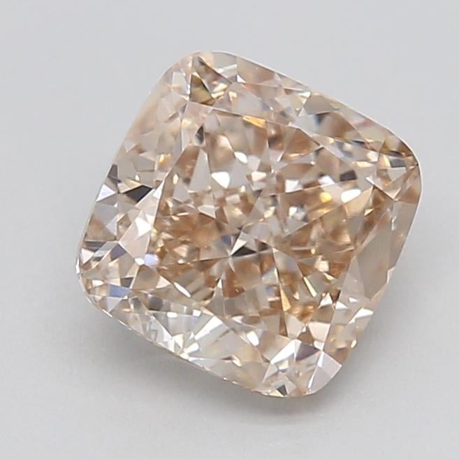 0.84 Ct. Very Light  Brown Cushion Lab Grown Diamond