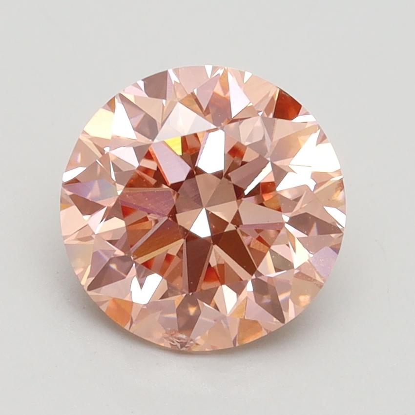 2.00 Ct. Fancy Intense Pink Round Lab Grown Diamond
