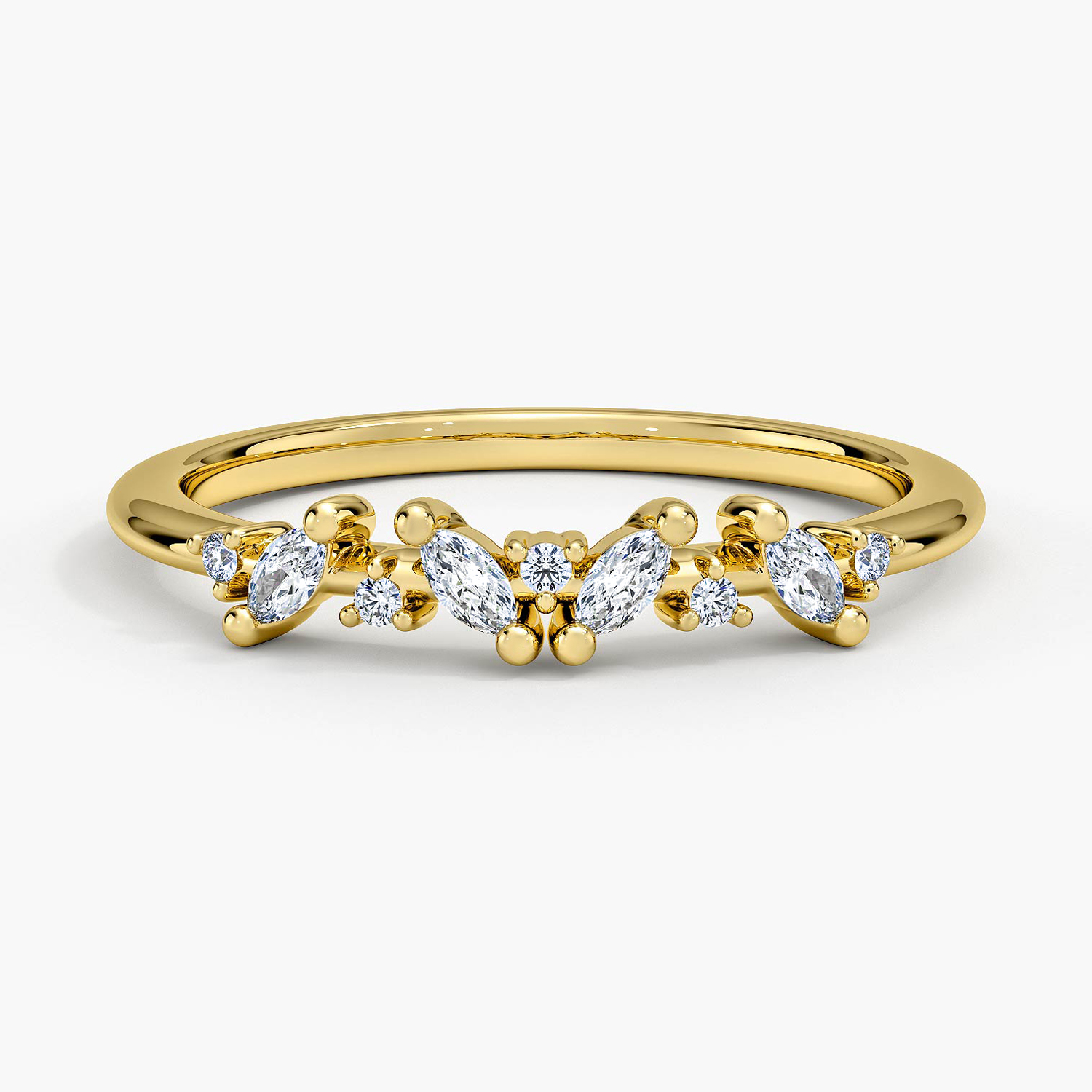 Rose gold diamond engagement ring with surprise diamond details