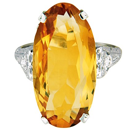 Edwardian Citrine Vintage Ring