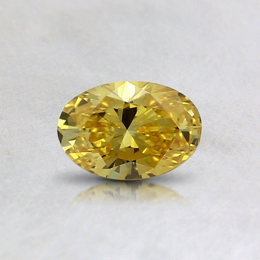 0.33 Ct. Fancy Vivid Yellow Oval Lab Grown Diamond
