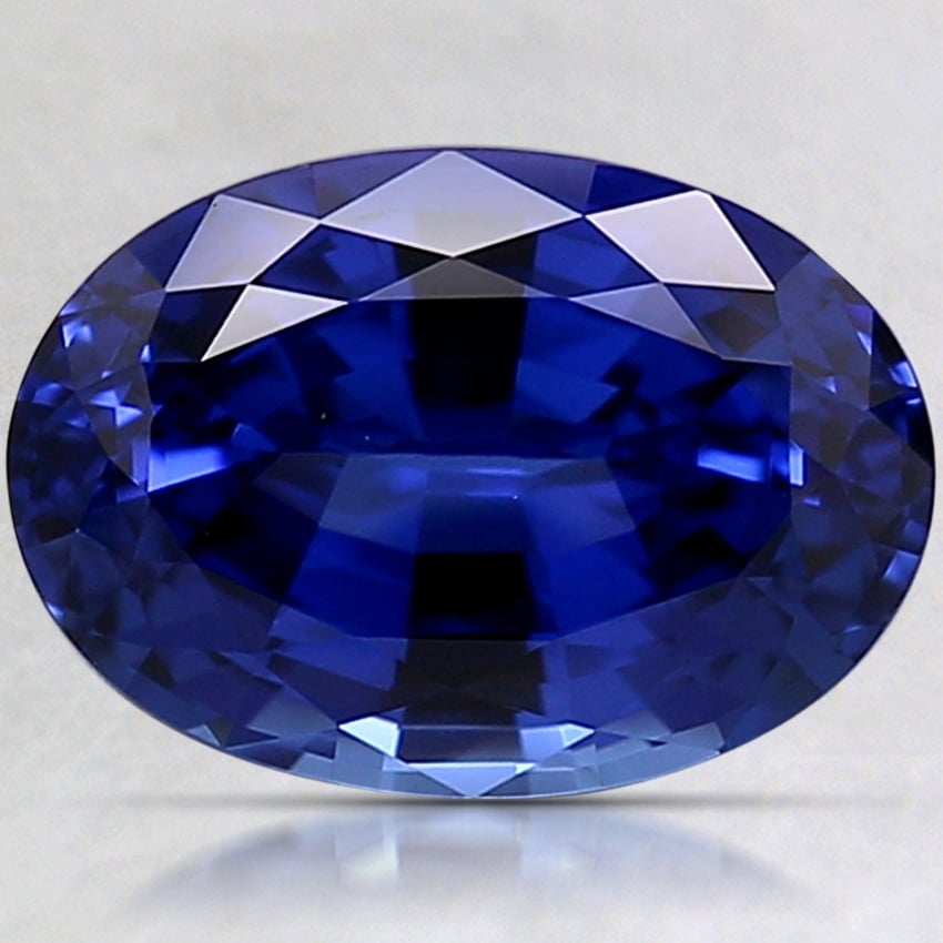 10x7mm Blue Oval Lab Created Sapphire