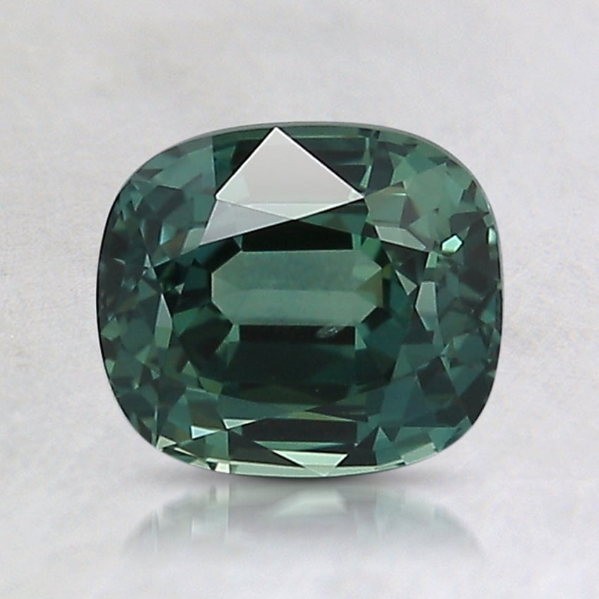 6.9x6.1mm Green Cushion Montana Sapphire
