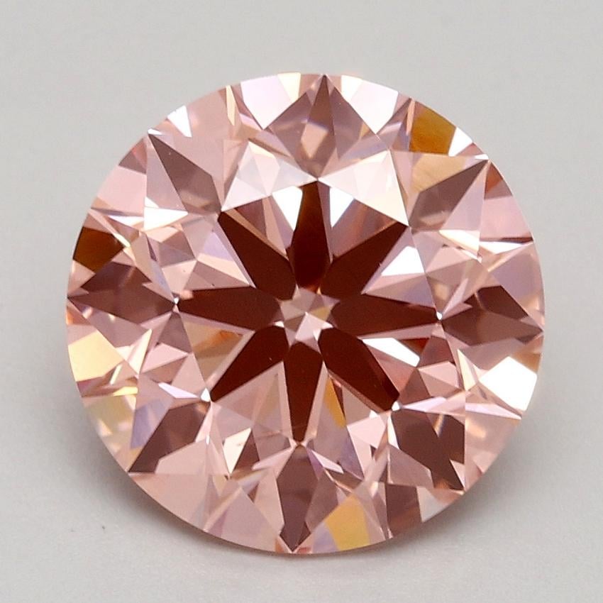 2.50 Ct. Fancy Intense Pink Round Lab Grown Diamond