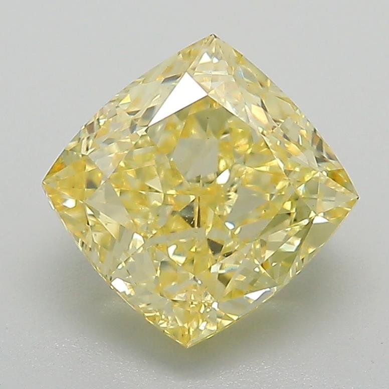 2.82 Ct. Fancy Intense Yellow Cushion Lab Grown Diamond