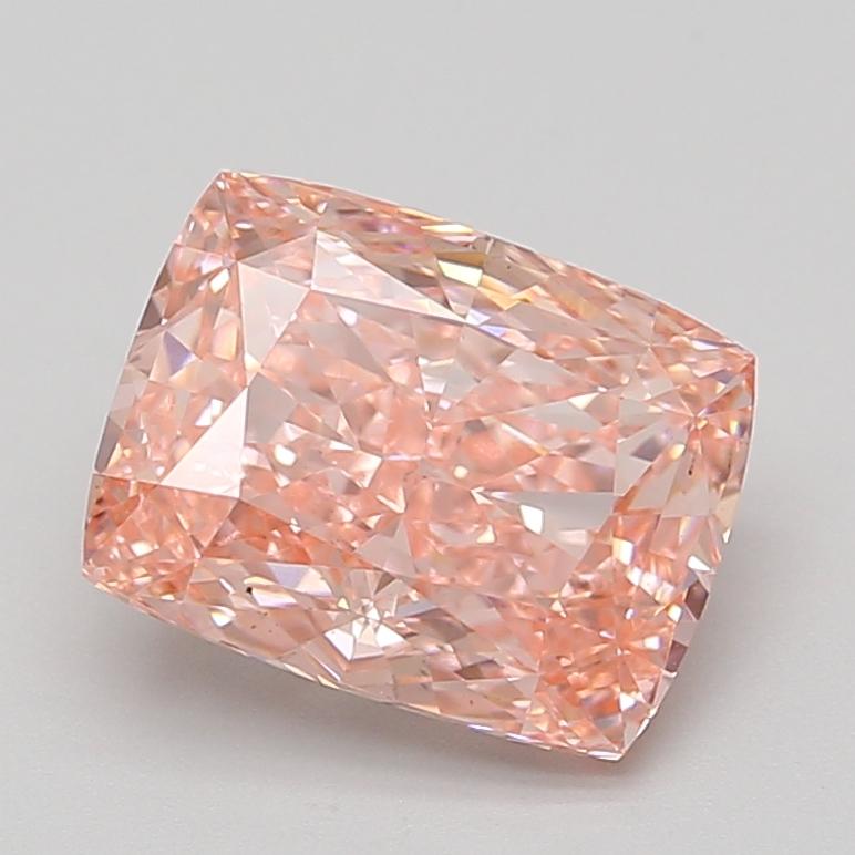3.82 Ct. Fancy Vivid Pink Cushion Lab Grown Diamond