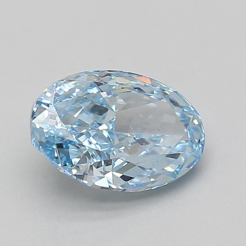 2.54 Ct. Fancy Vivid Blue Oval Lab Grown Diamond