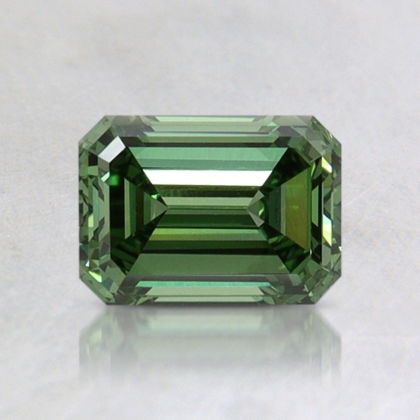 0.92 Ct. Fancy Vivid Pacific Green Emerald Lab Grown Diamond